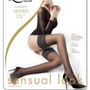 Sexy Thigh-High Pantyhose By Lavante Style Vanita 15 in Beige NWT